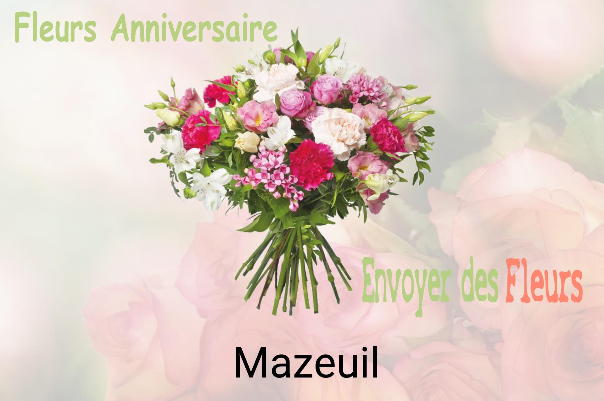 Bouquet de fleurs d’anniversaire livré à Mazeuil